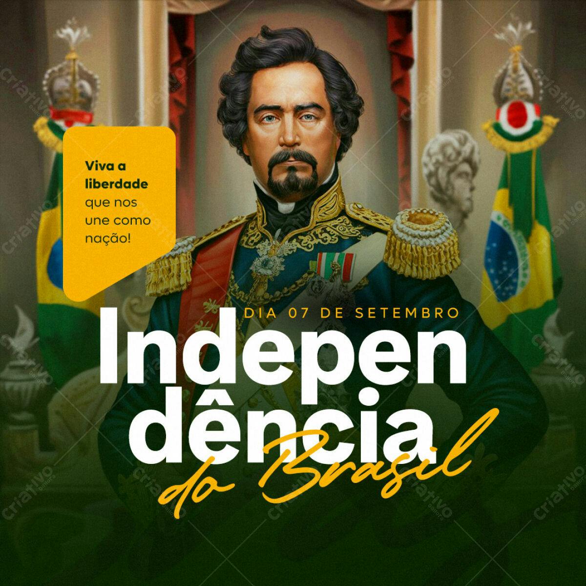 PSD para o Dia da Independência do Brasil Editável