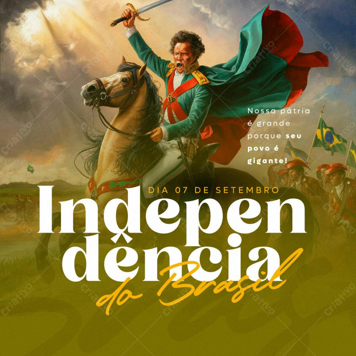 Flyer Dia da Independência do Brasil PSD Editável
