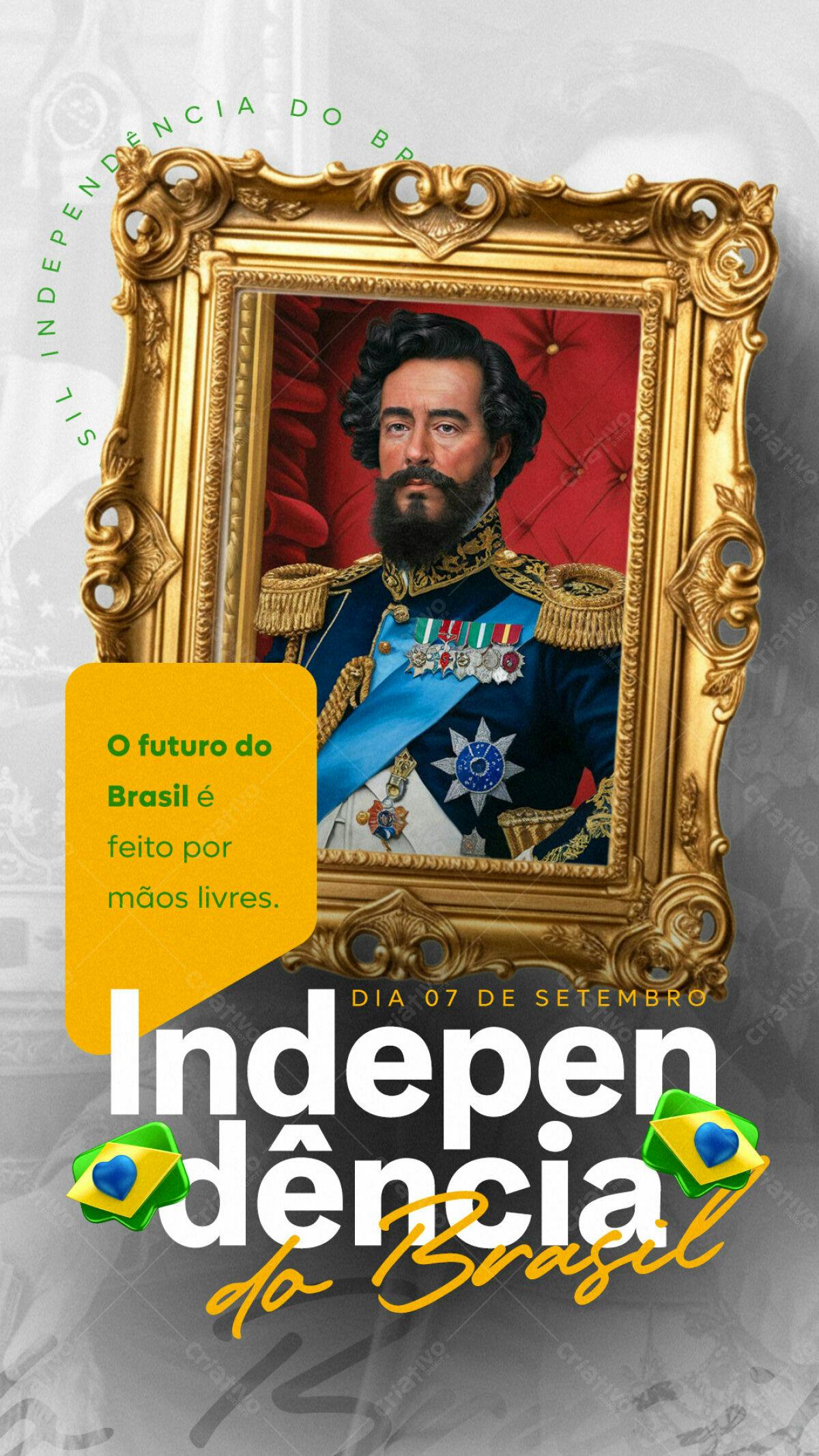 Flyer para o Dia da Independência do Brasil PSD Editável