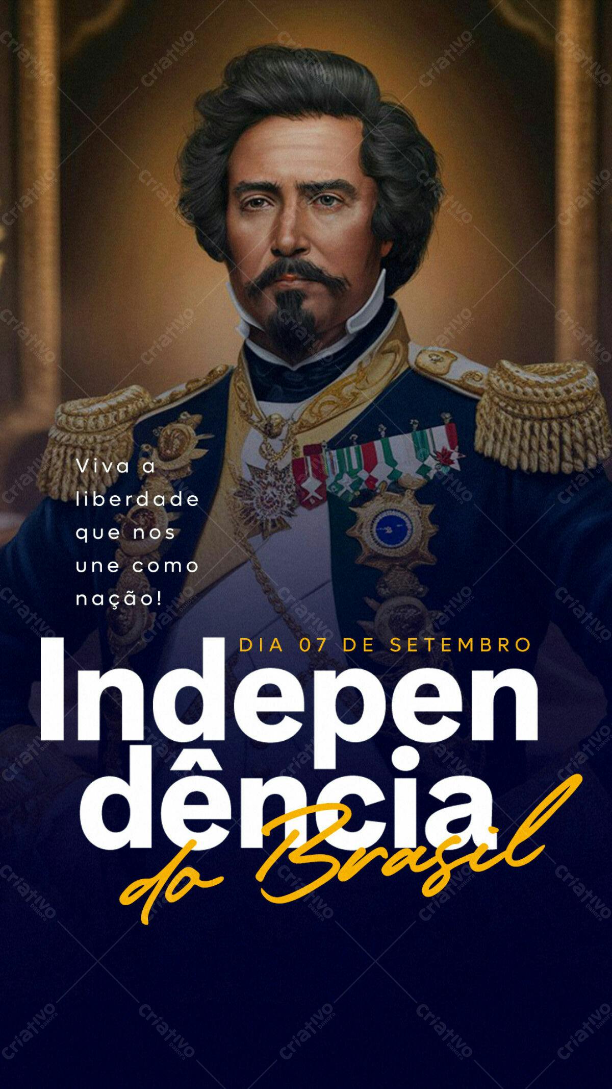 Poster Dia da Independência do Brasil PSD Editável