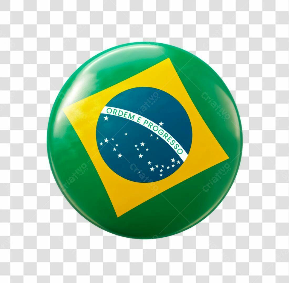 Selo Bandeira Brasil PNG com fundo transparente
