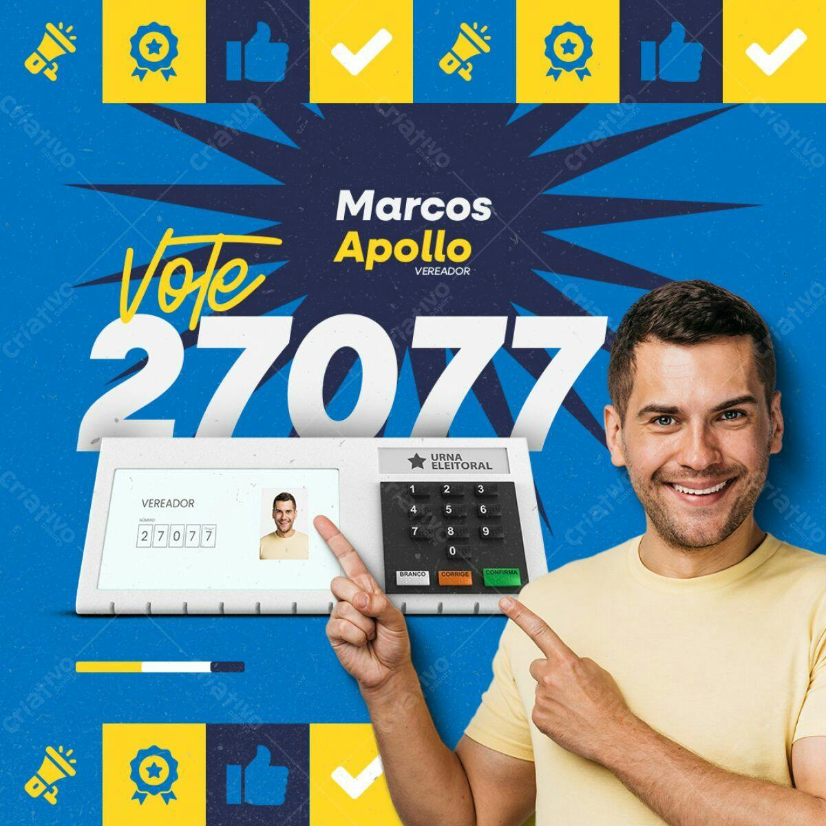 Flyer Eleições para Candidato PSD Editável