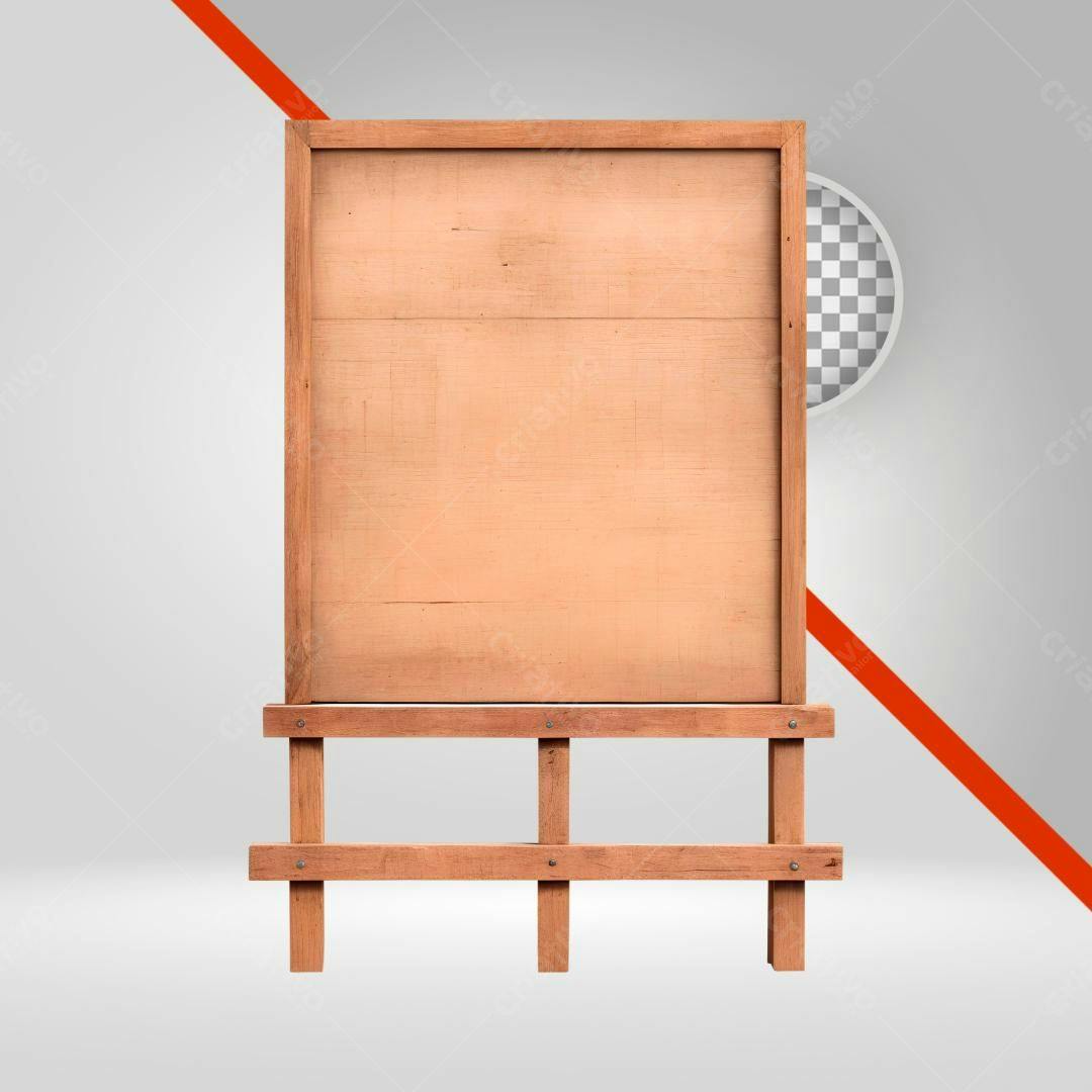 Placa de madeira PNG com fundo transparente
