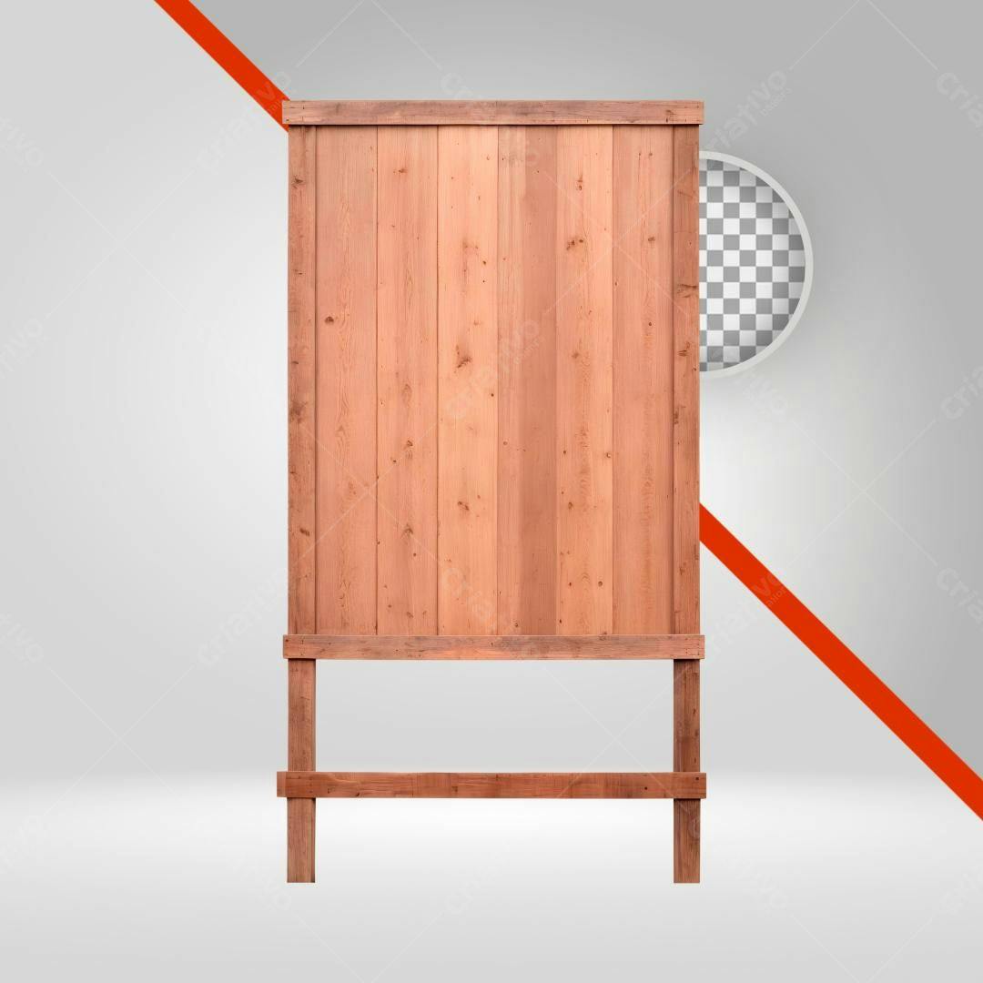 Painel de Madeira PNG com fundo transparente