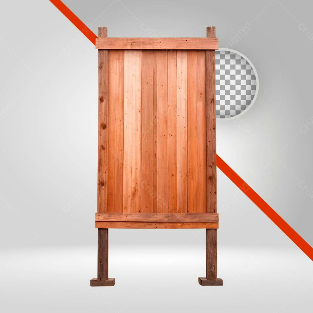 Painel de Madeira PNG com fundo transparente