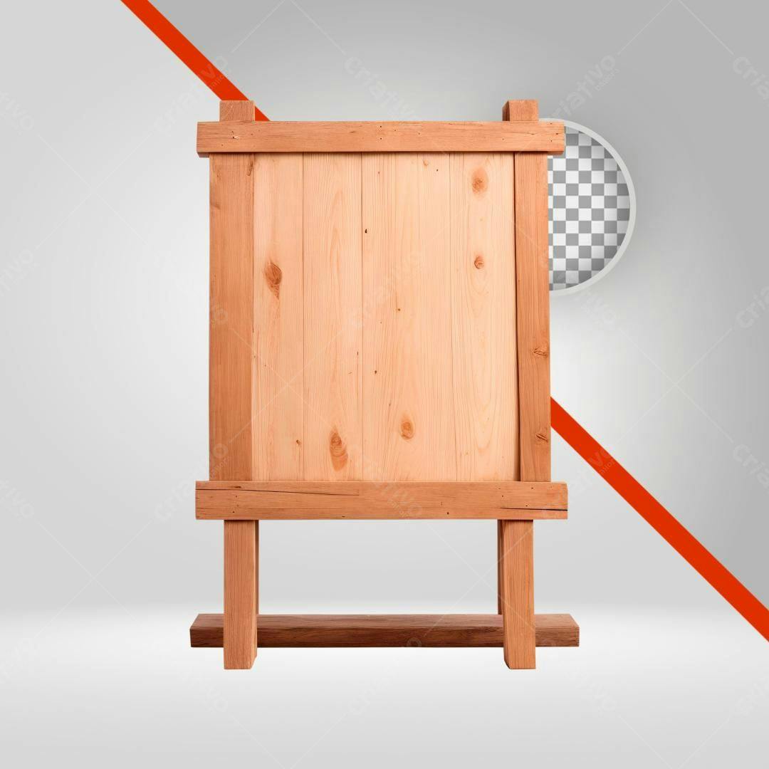 Painel de Madeira PNG com fundo transparente