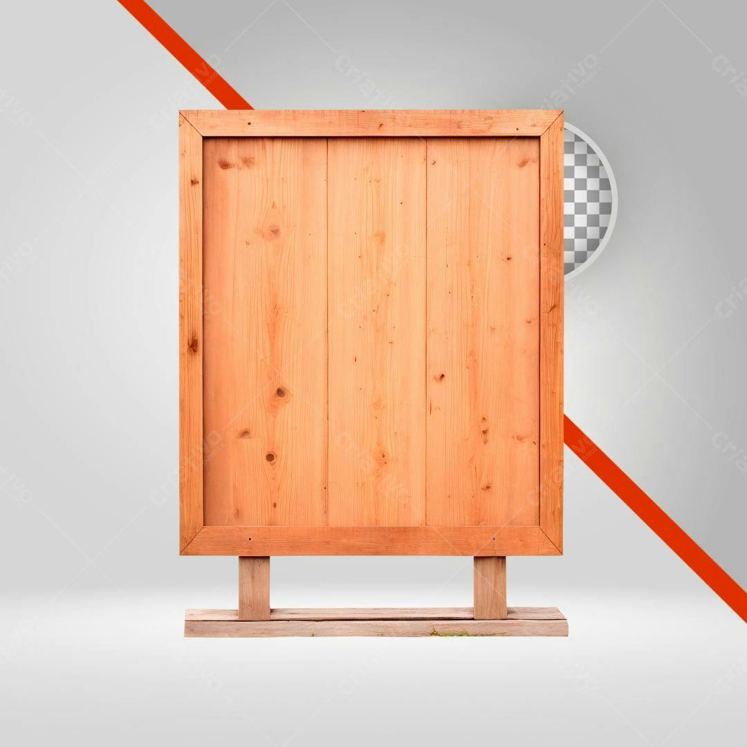 Painel de madeira PNG com fundo transparente