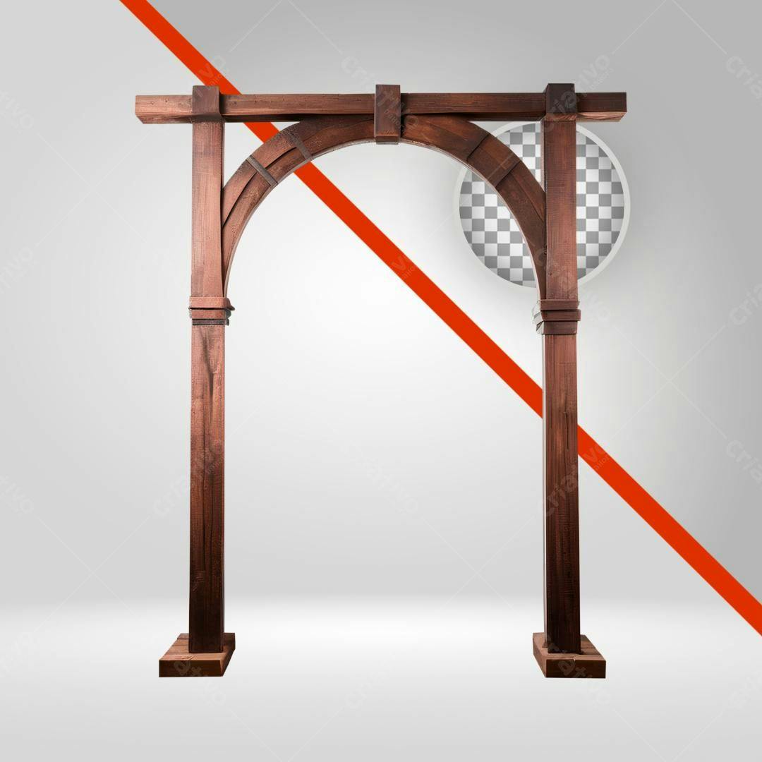 Arco de Madeira PNG com fundo transparente