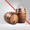 Wooden barrel wine png element with transparent background