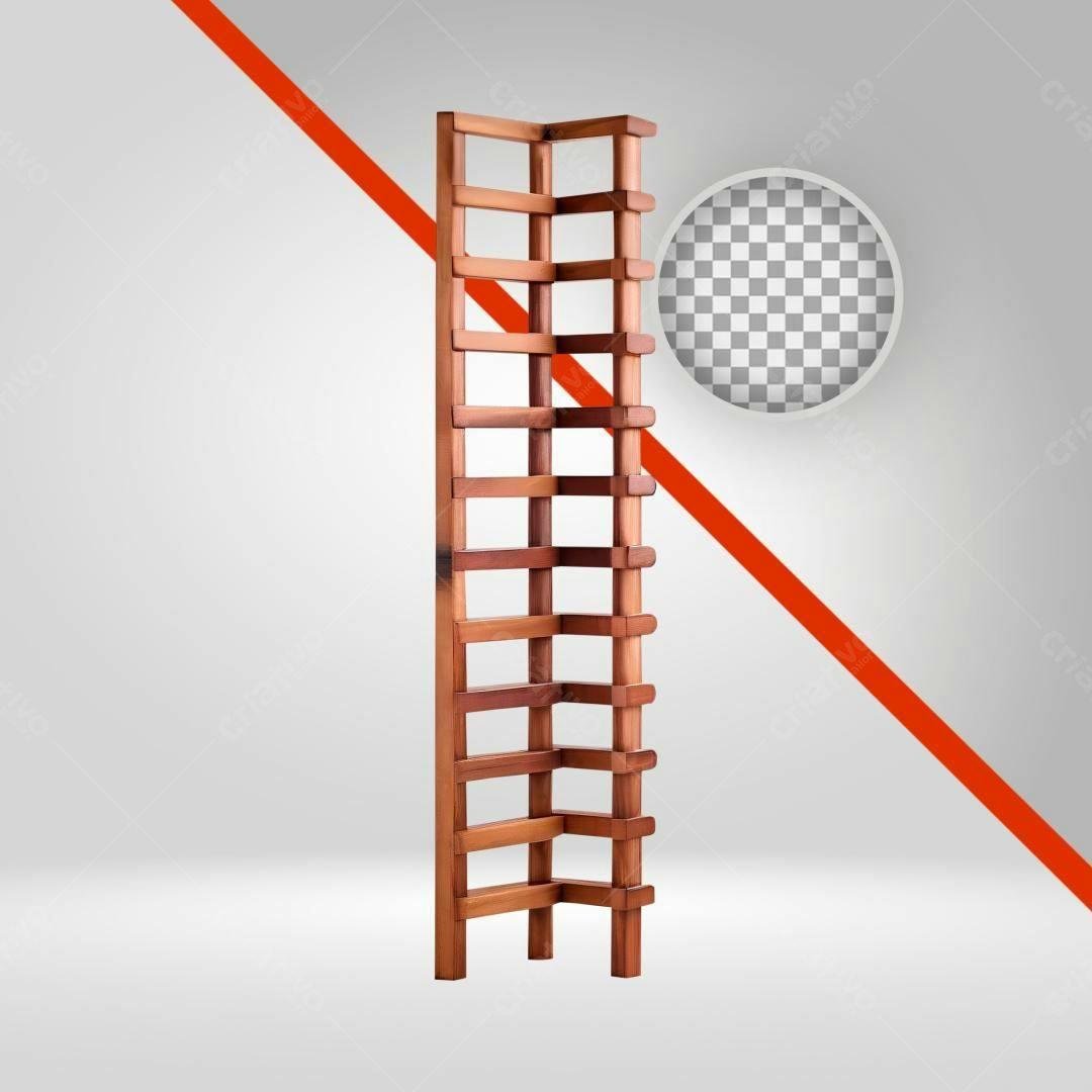 Icone de estante de canto em madeira PNG com fundo transparente