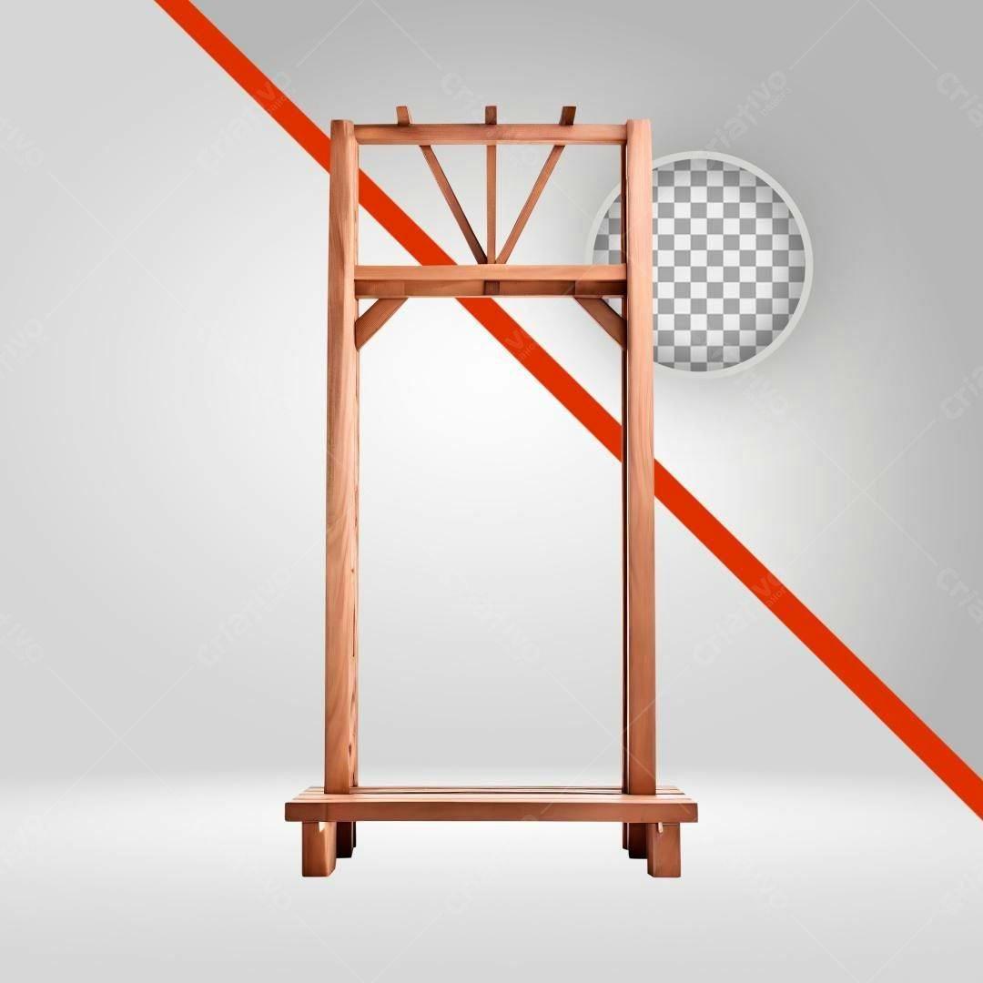 Moldura de madeira PNG com fundo transparente