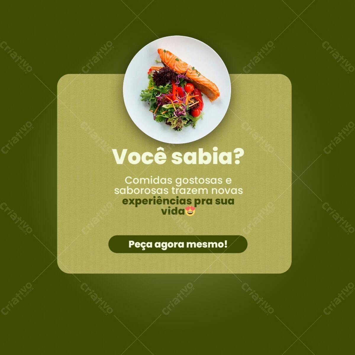 Postagem Instagram Restaurante PSD Editável
