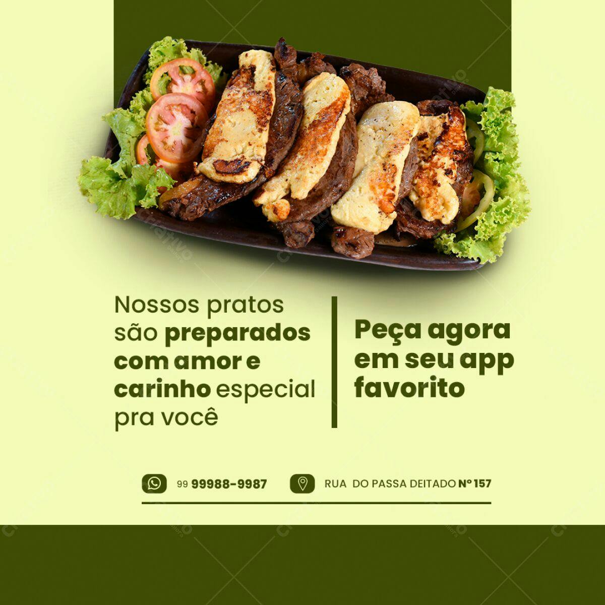 Postagem para Restaurante PSD Editável