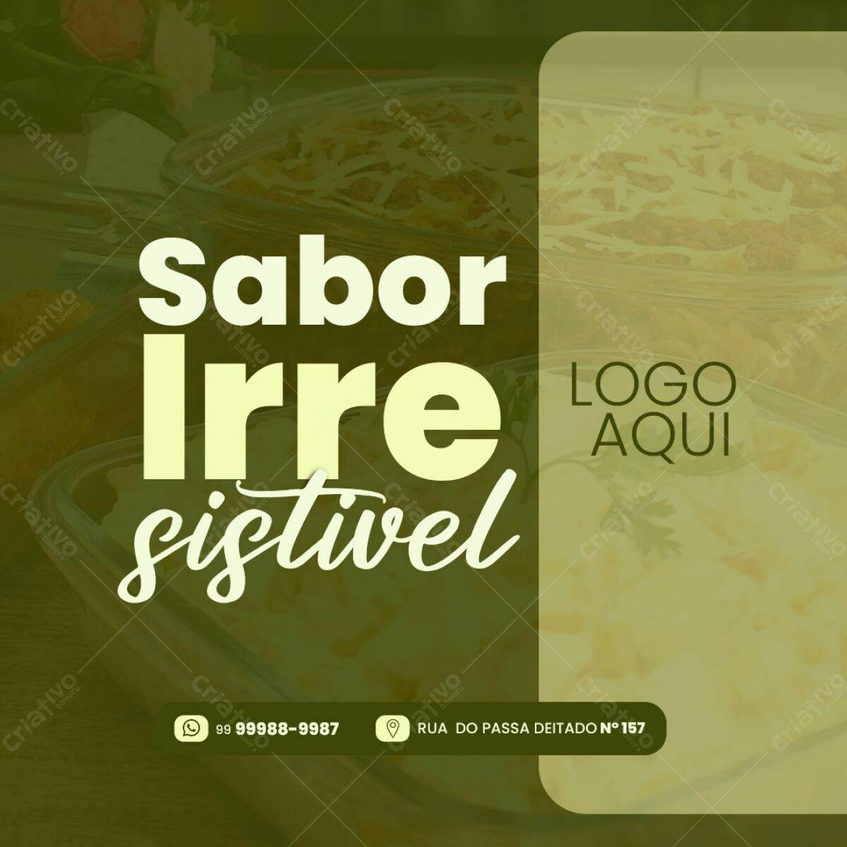 Postagem para Restaurante PSD Editável