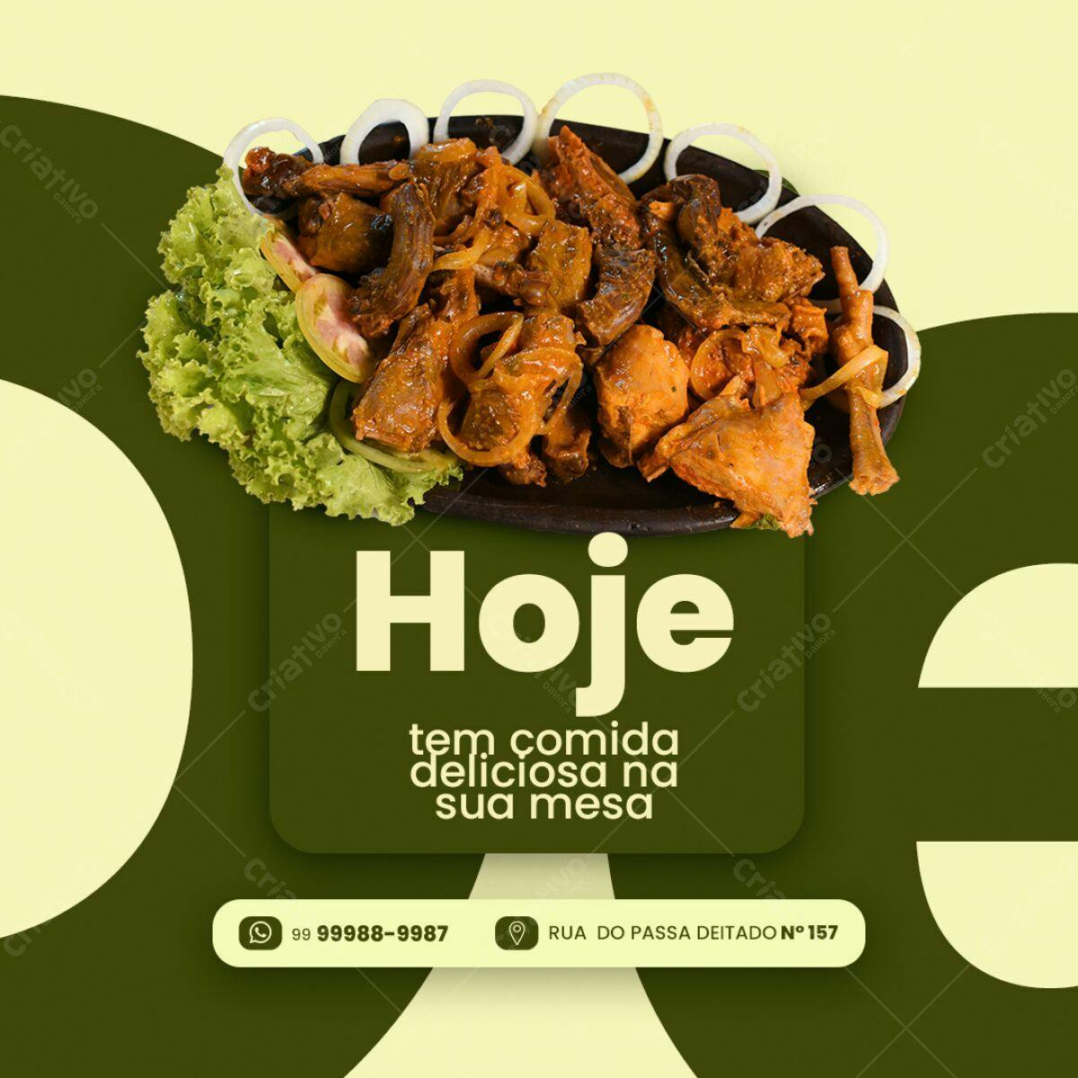 Postagem para Redes Sociais de Restaurante PSD Editável