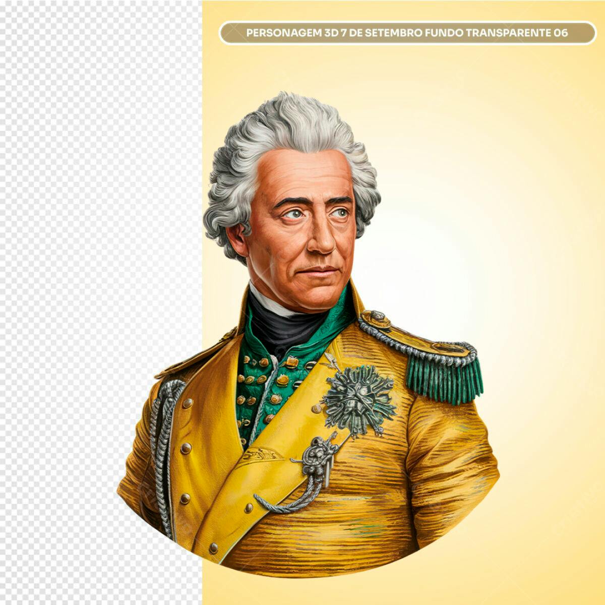 Personagem Histórico 7 de Setembro PSD Editável