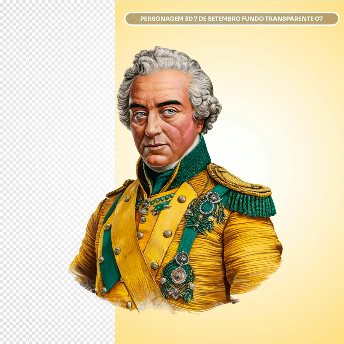 Personagem 7 de Setembro PSD Editável