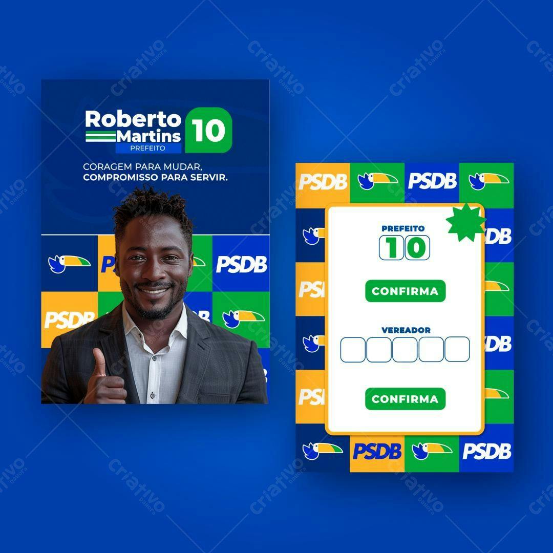 Material de Campanha Política PSDB PSD Editável
