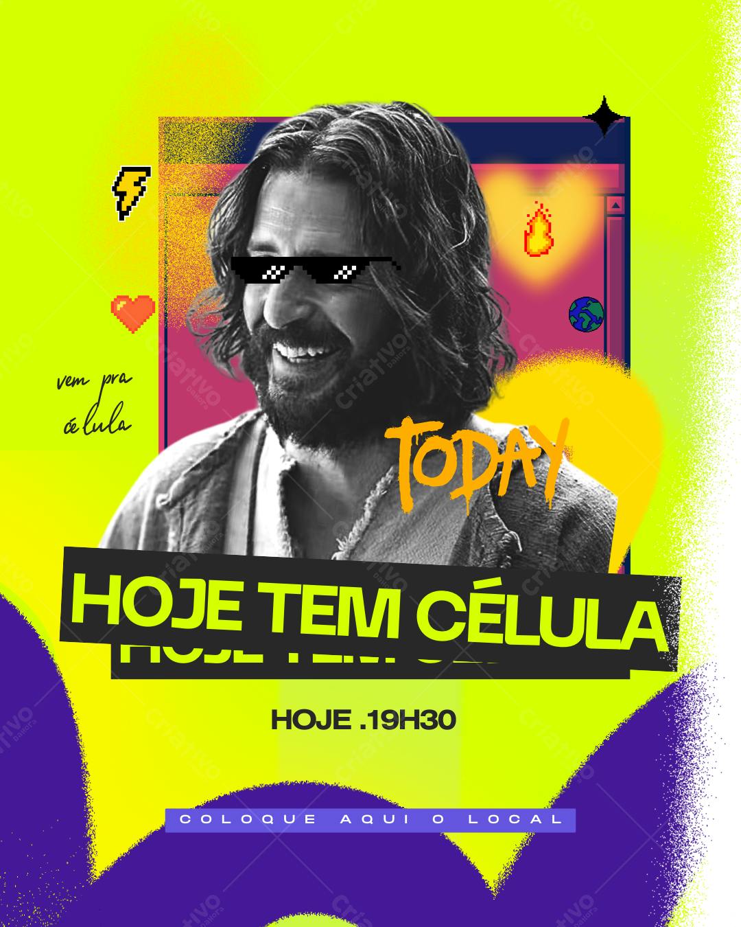Post Instagram Célula com design moderno e divertido Editável no Canva