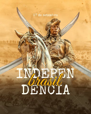 07 de setembro post para o dia da independência do brasil psd premium