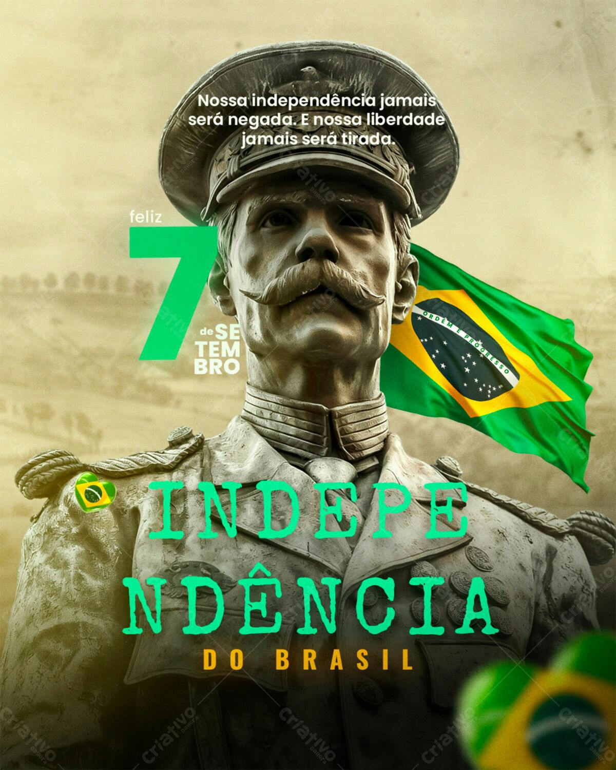 Arte para 7 de Setembro PSD Editável