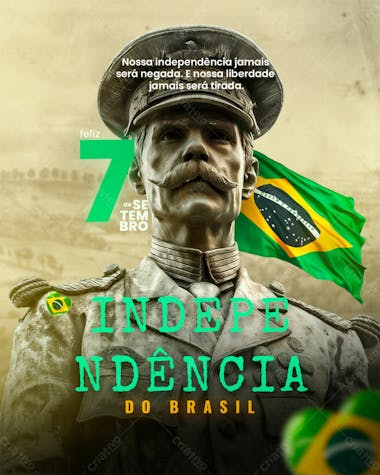 07 de setembro dia da indenpendência do brasil psd editável