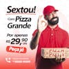 Social media pizzaria sextou com pizza grande