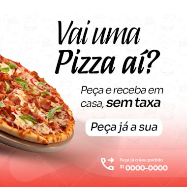 Social media pizzaria vai uma pizza aí