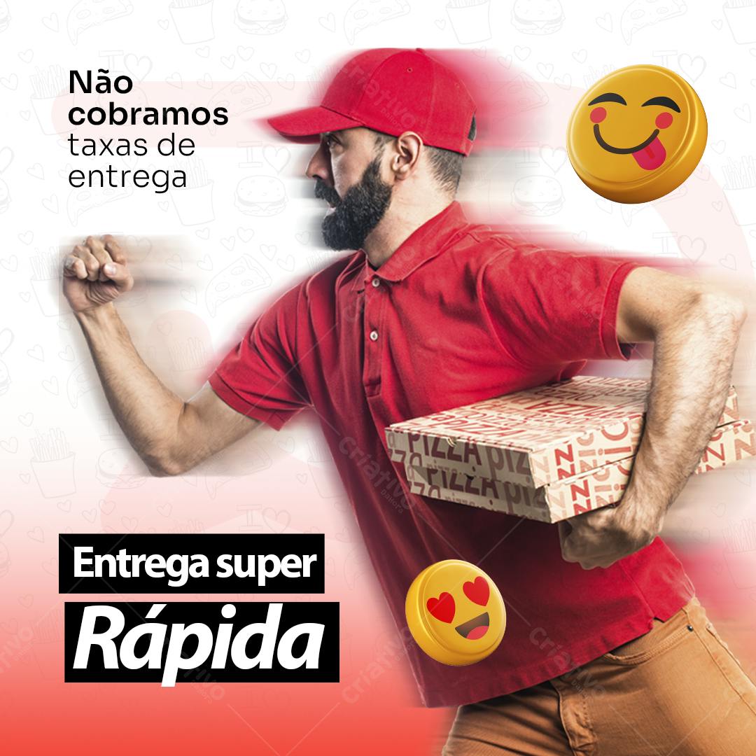 Flyer Entrega Rápida de Pizza PSD Editável