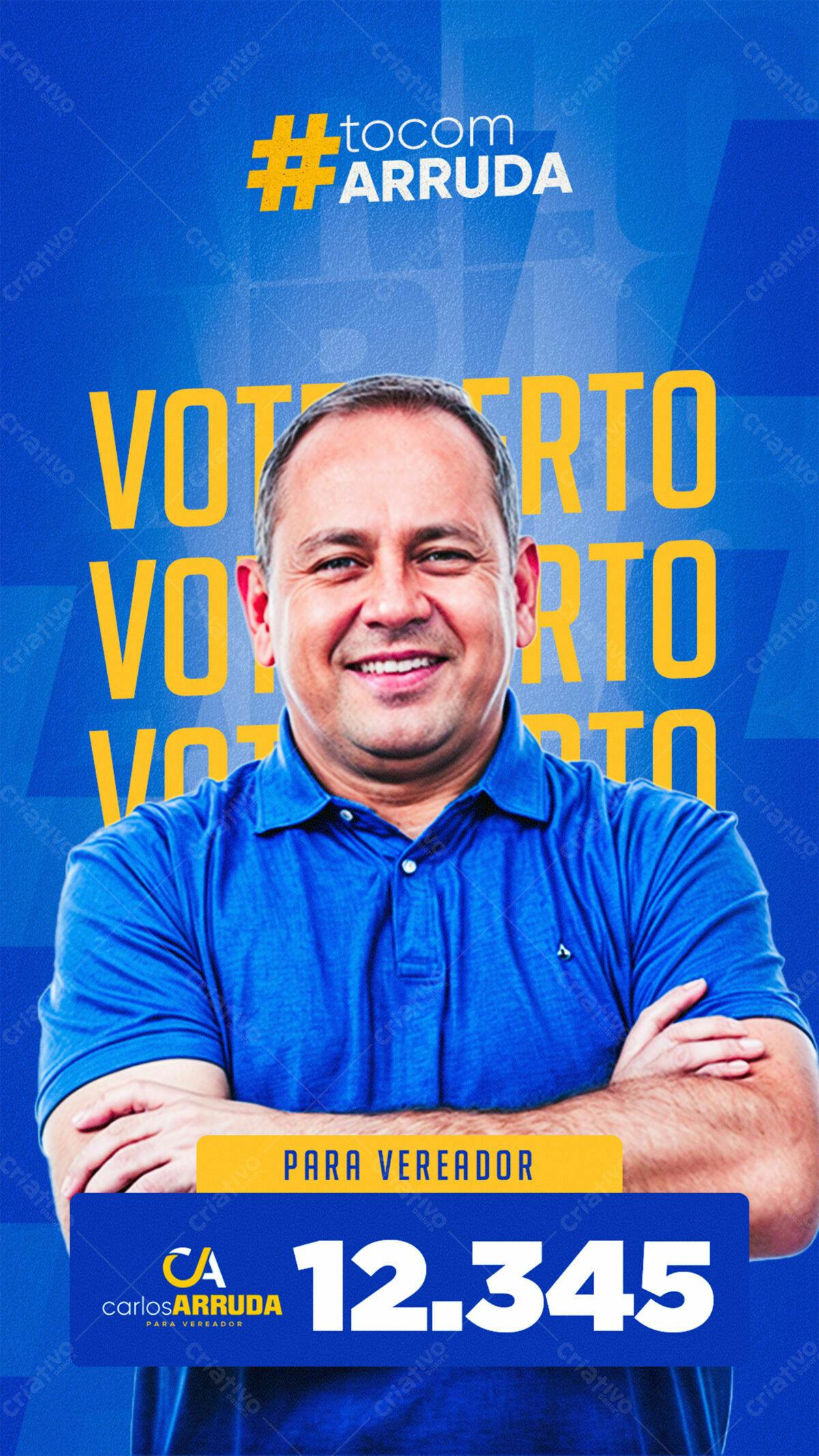 Flyer Eleições PSD Editável para Vereador