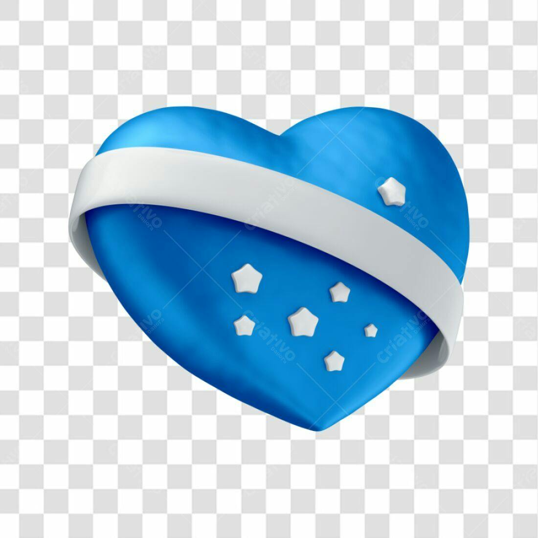 Icone Dia dos Namorados Azul e Branco PNG com fundo transparente