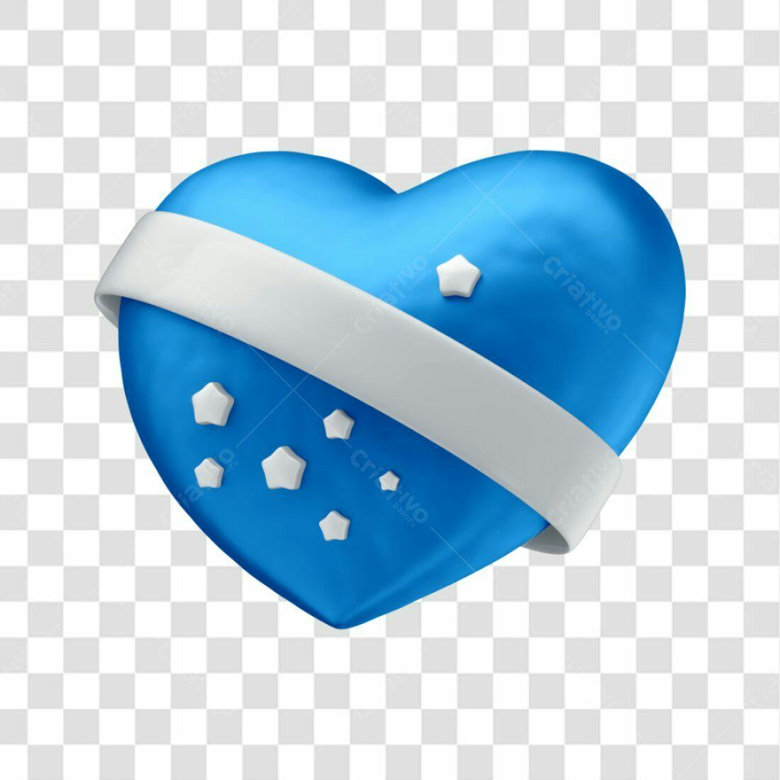 Icone Dia dos Namorados azul e branco PNG com fundo transparente