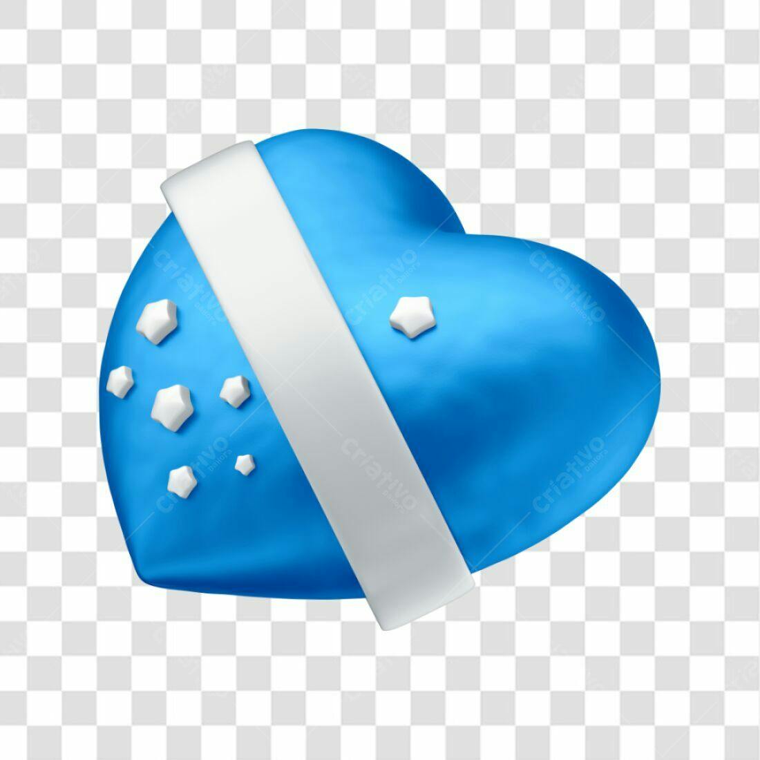 Icone Dia dos Namorados Azul PNG com fundo transparente