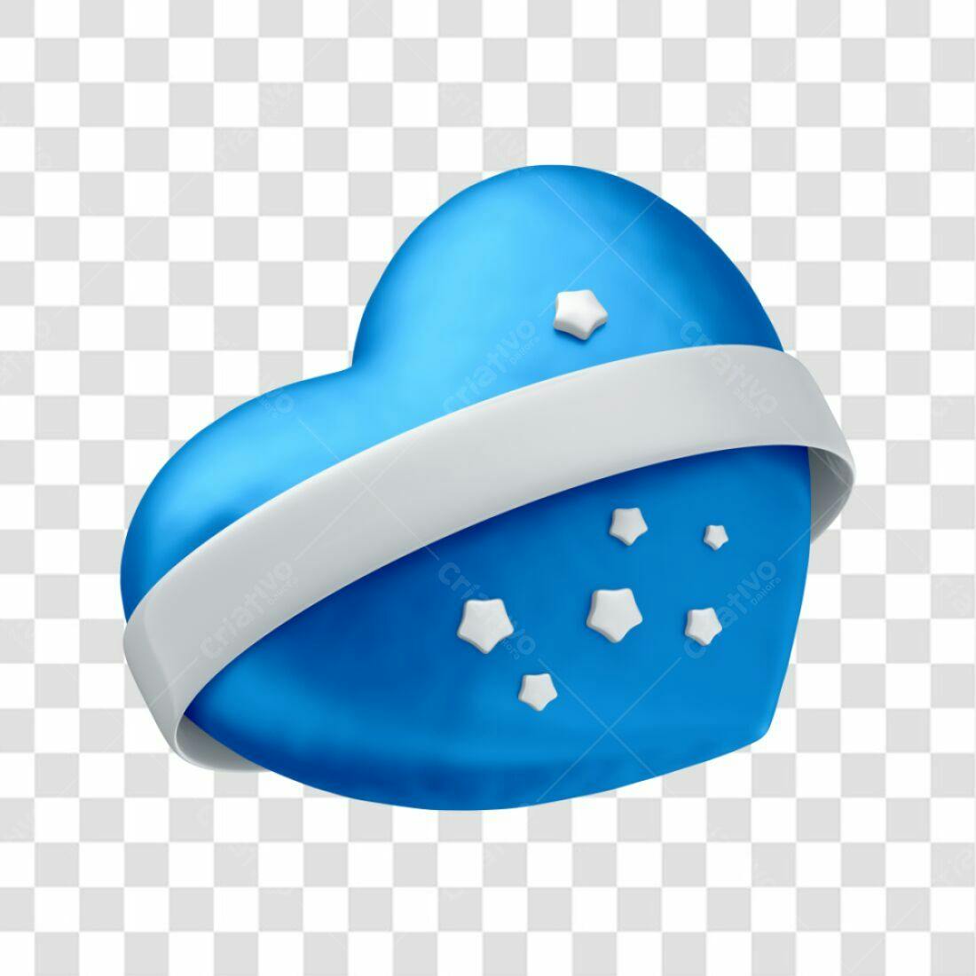 Icone Dia dos Namorados Azul PNG com fundo transparente