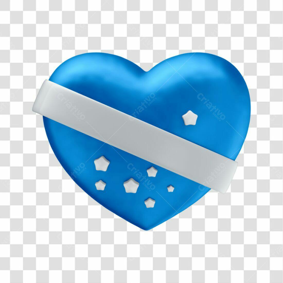Icone Dia dos Namorados Azul e Cinza PNG com fundo transparente