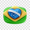 3d icon, brazilian flag, september 7th, brazil's independence, homeland, elections.