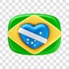 3d icon brazil flag for september 7th brazil independence homeland elections