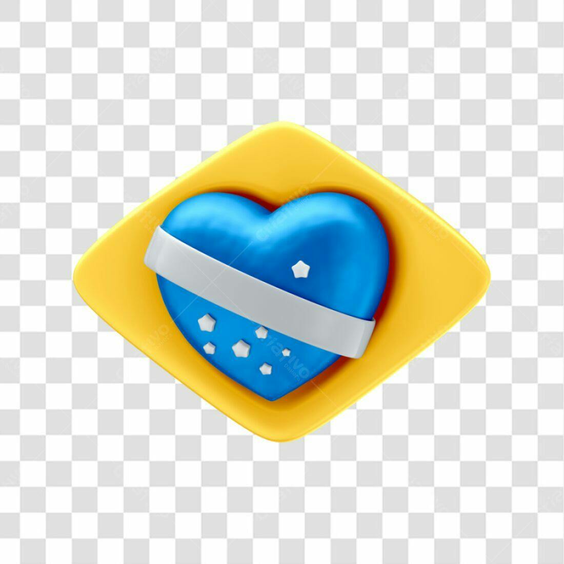 Ícone Dia dos Namorados Coração Azul PNG com fundo transparente