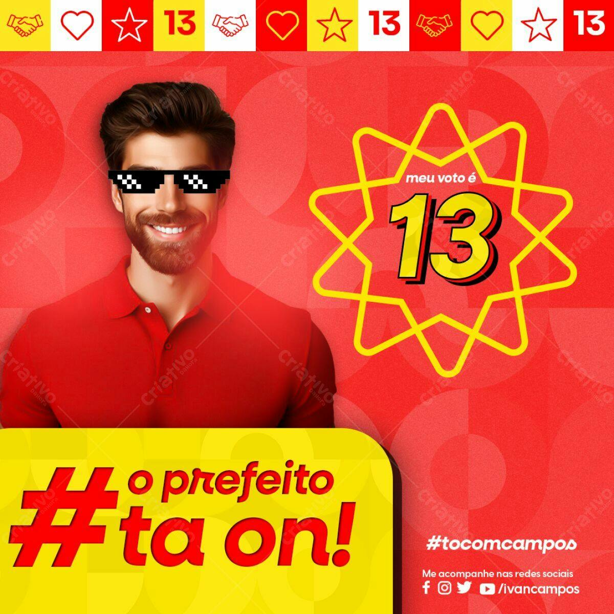 Postagem de Redes Sociais Eleições PSD Editável