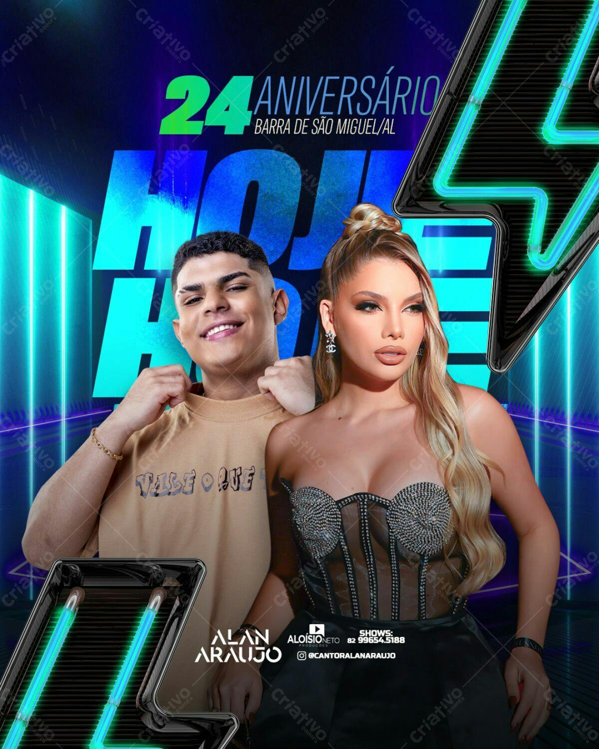 Flyer 24º Aniversário Barra de São Miguel PSD Editável