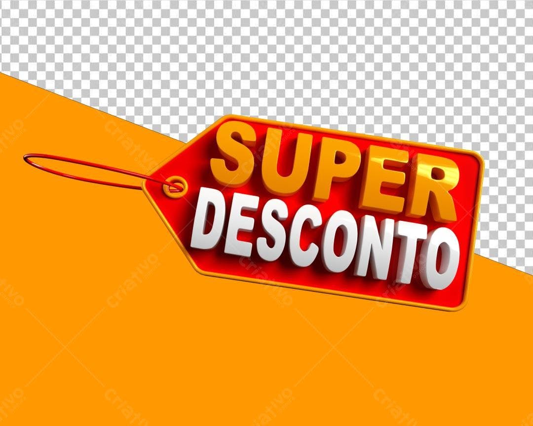 Etiqueta Super Desconto PSD Editável