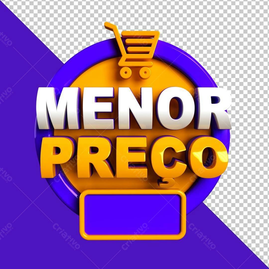 Badge Menor Preço PSD Editável