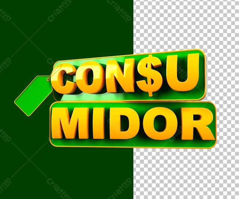 Consumidor com etiqueta verde