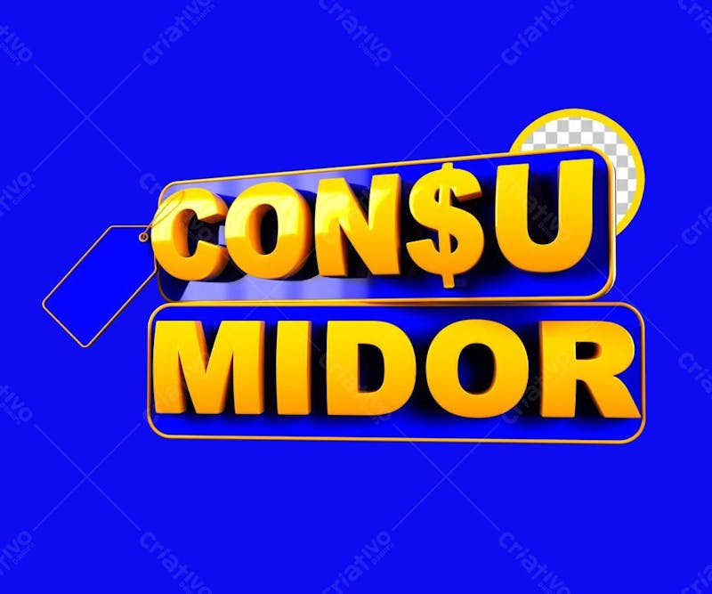 Consumidor com etiqueta azul png