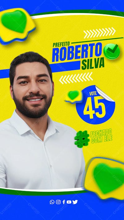 ELEIÇÕES 2024 SEU VOTO PARA PREFEITO REDES SOCIAIS STORIES