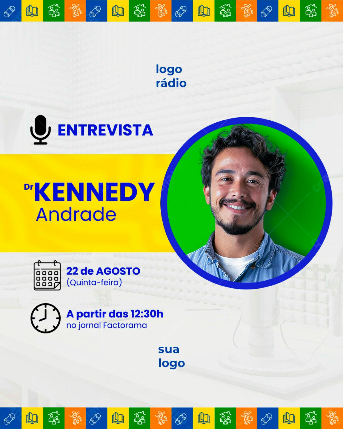 Flyer Entrevista Dr. Kennedy Andrade PSD Editável