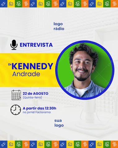 Entrevista na rádio candidato político