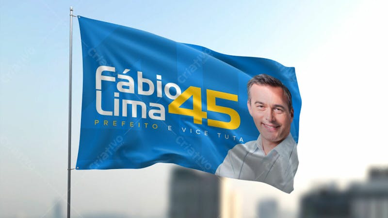 Eleições bandeira candidato prefeito campanha eleitoral psd