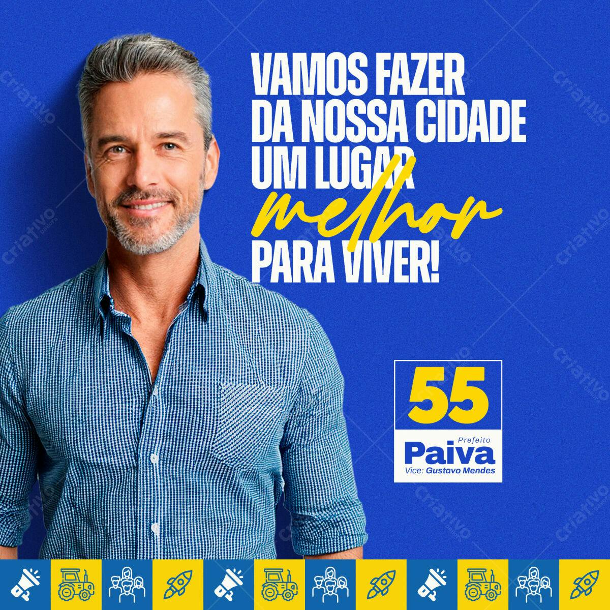 PSD para Campanha Política PSD Editável