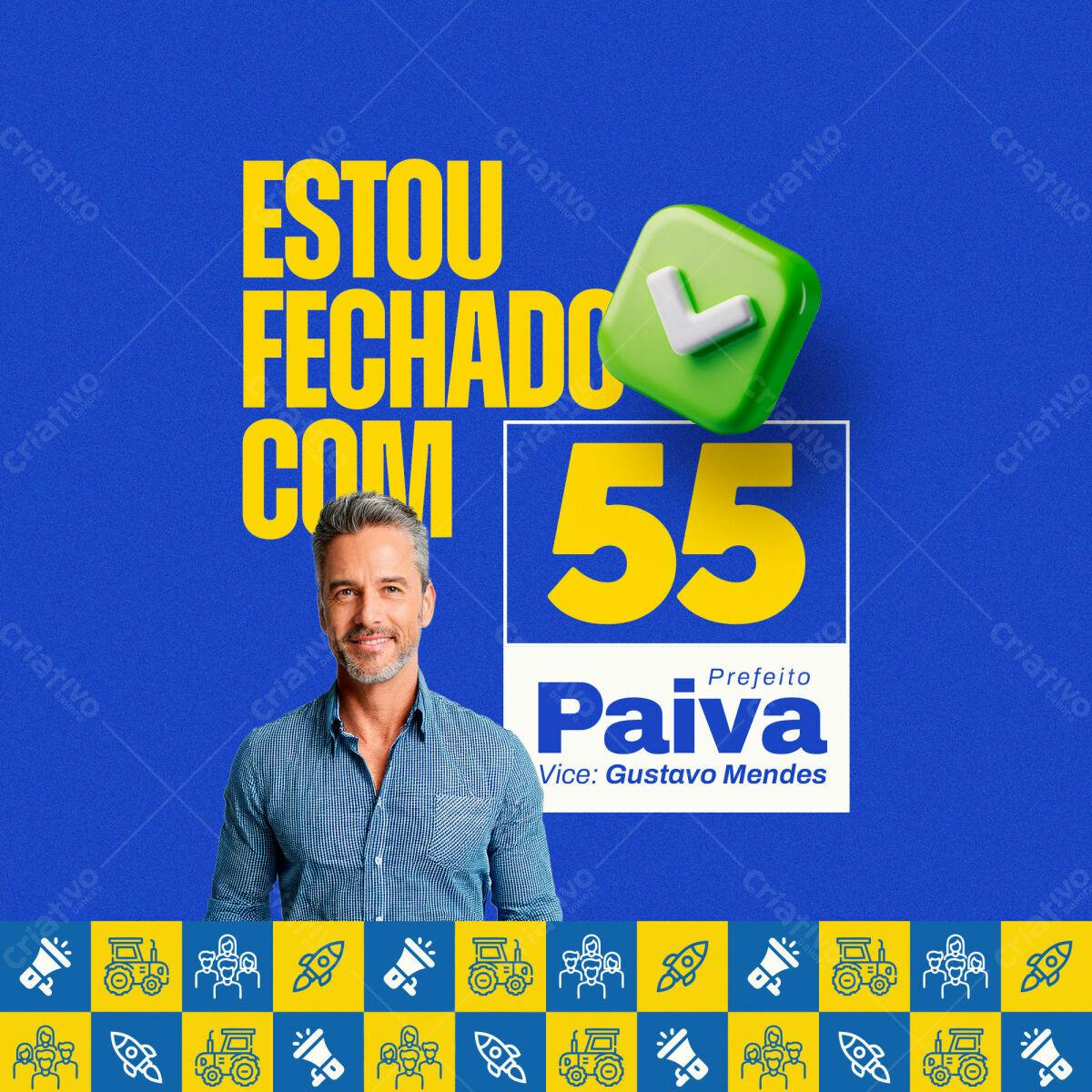 Flyer de Campanha Política PSD Editável